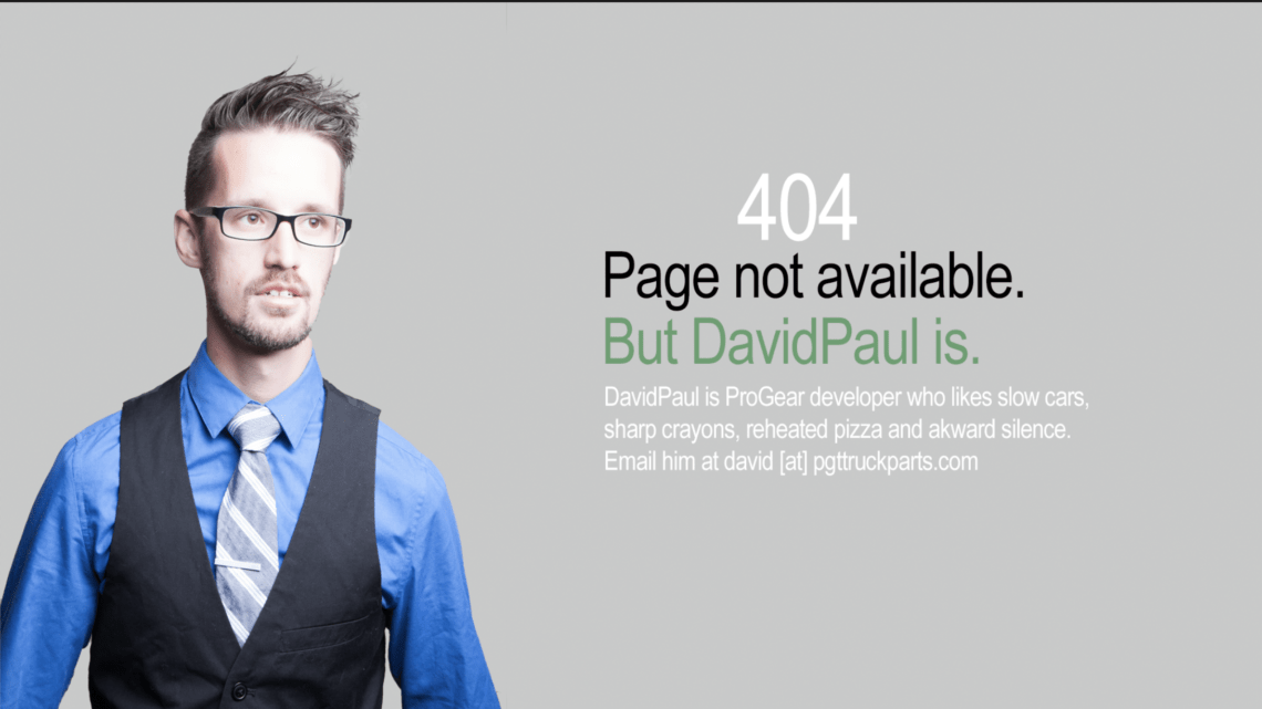 Page not available. But DavidPaul is!